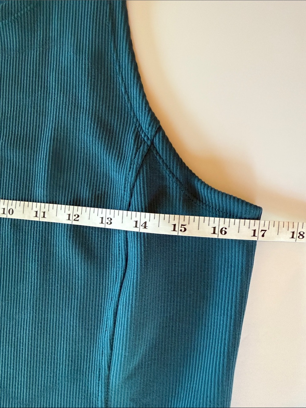 Athleta Teal Seasoft Ribbed Knit Mini Tank Dress Size Medium - Picture 7 of 11